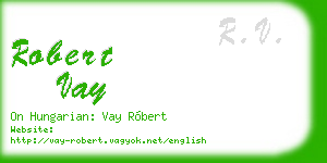 robert vay business card